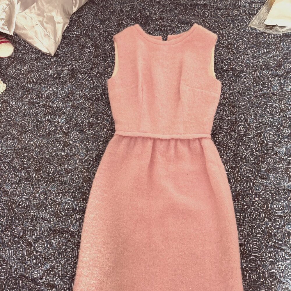 Vintage Minx Modes Pink Fuzzy Midi Dress